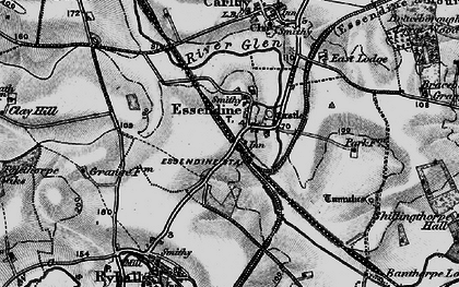 Old map of Essendine in 1895