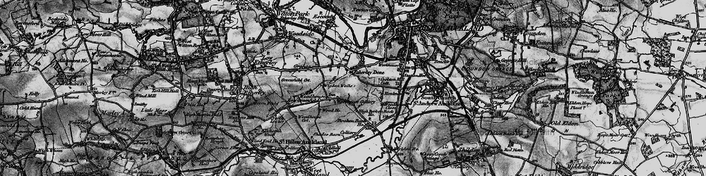 Old map of Etherley Dene in 1897