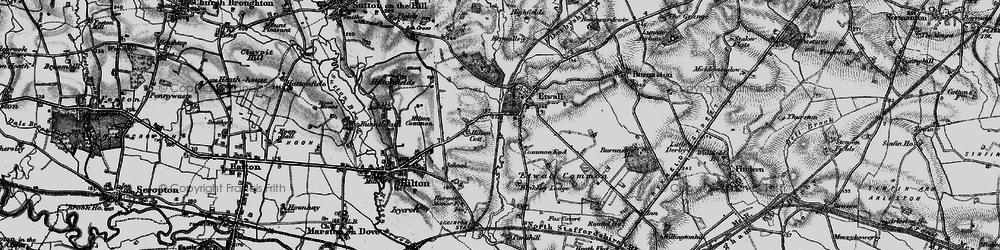 Old map of Etwall in 1897