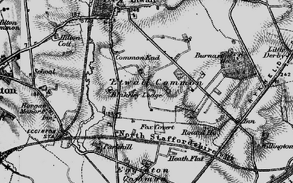 Old map of Blakeley Lodge in 1897