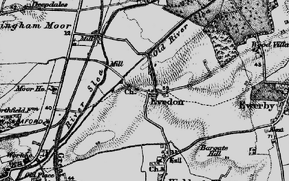 Old map of Evedon in 1895