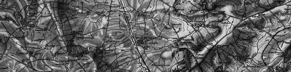 Old map of Evenlode in 1896