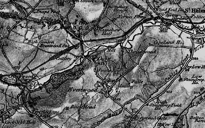 Old map of Evenwood in 1897