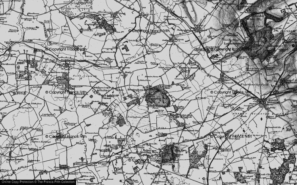 Old Map of Historic Map covering Bielby Field in 1898