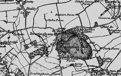 Old map of Everingham in 1898