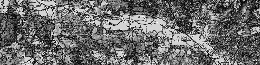 Old map of Eversley Cross in 1895