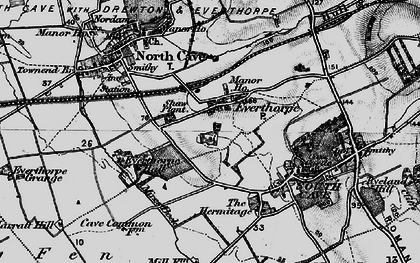 Old map of Everthorpe in 1895