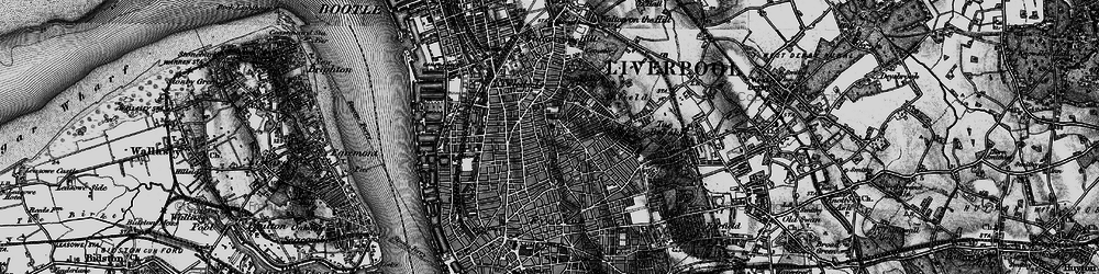 Old map of Everton in 1896