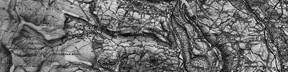 Old map of Ewden Village in 1896