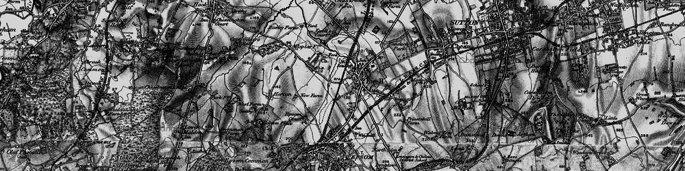 Old map of Ewell in 1896