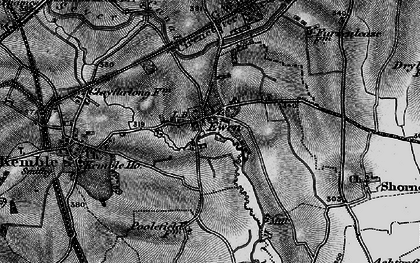 Old map of Ewen in 1896