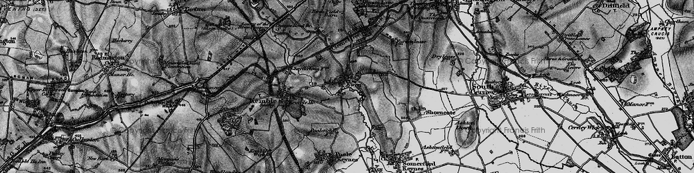 Old map of Ewen in 1896