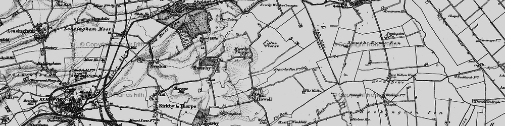 Old map of Westmorelands in 1898