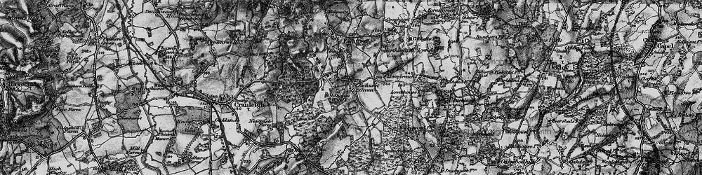 Old map of Ewhurst Green in 1896