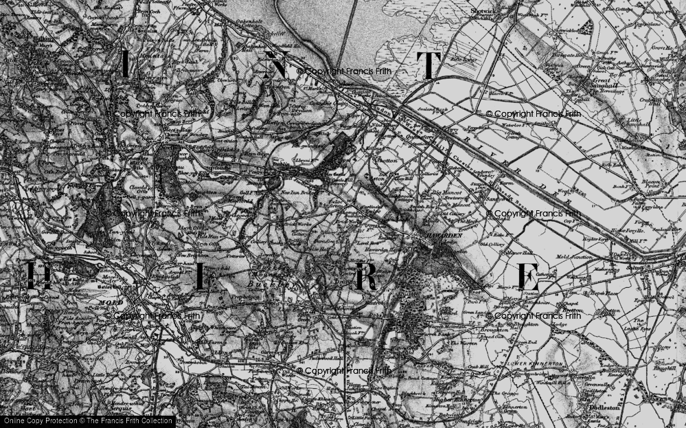 Old Map of Ewloe, 1896 in 1896