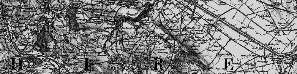 Old map of Ewloe in 1896