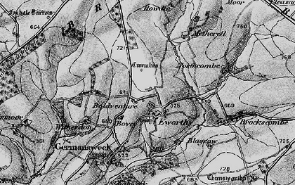 Old map of Eworthy in 1895