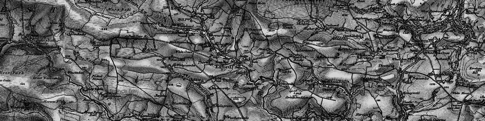 Old map of Exford in 1898