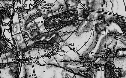 Old map of Exhall in 1898