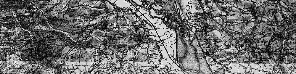 Old map of Exminster in 1898