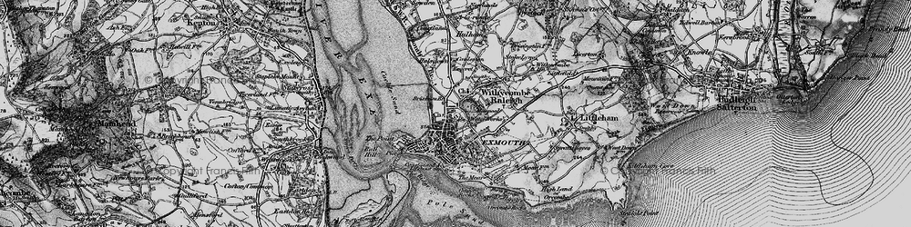 Old map of Exmouth in 1898