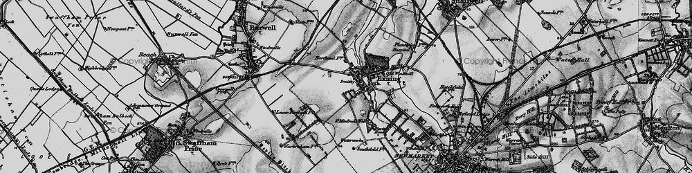 Old map of Exning in 1898