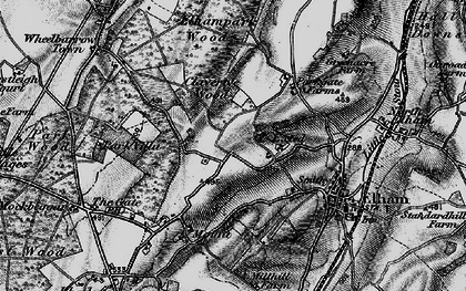 Old map of Exted in 1895