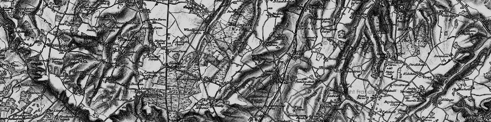 Old map of Exted in 1895