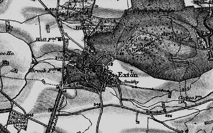 Old map of Exton in 1895