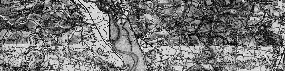 Old map of Exton in 1898