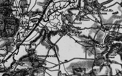 Old map of Eyke in 1895