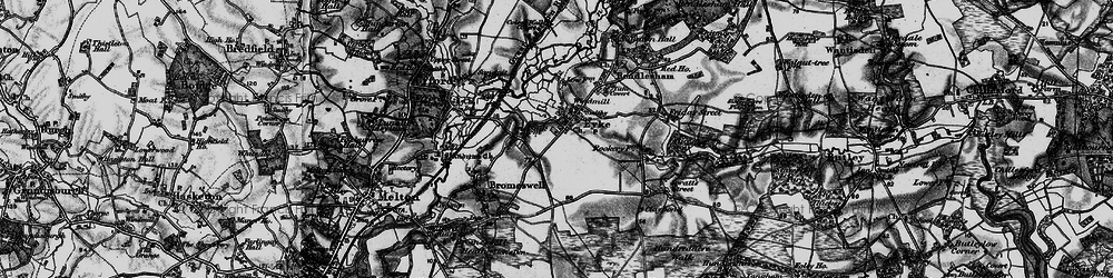 Old map of Eyke in 1895