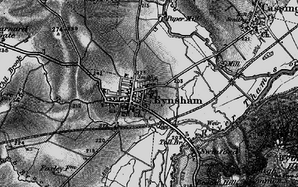 Old map of Eynsham in 1895
