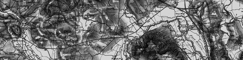 Old map of Eynsham in 1895