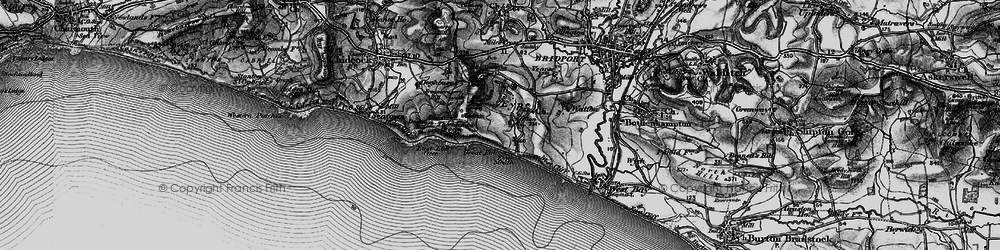 Old map of Eype in 1897