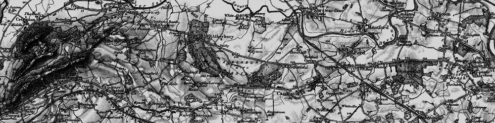 Old map of Eyton in 1899