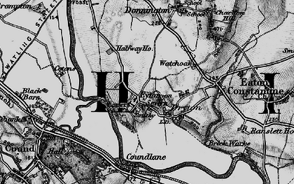 Old map of Eyton on Severn in 1899