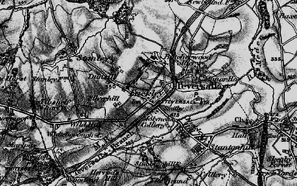 Old map of Fackley in 1896