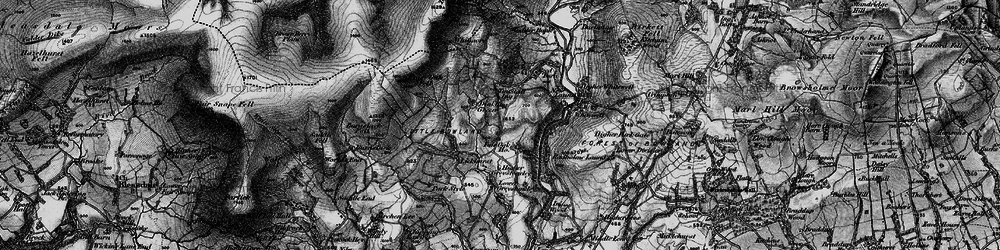 Old map of Burnslack Fell in 1896