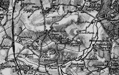 Old map of Fair Oak Green in 1895