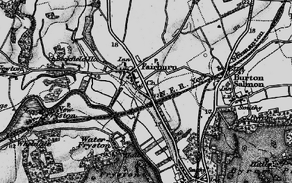 Old map of Fairburn in 1896