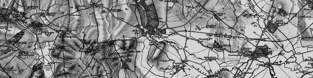 Old map of Fairford in 1896