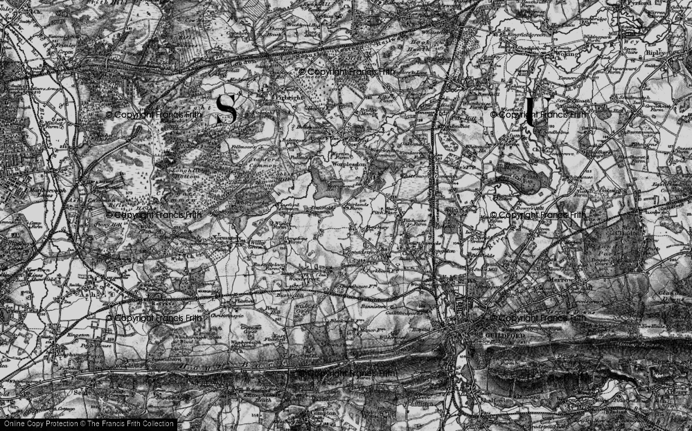 Old Map of Fairlands, 1896 in 1896