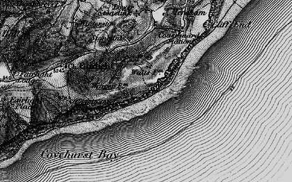 Old map of Fairlight Cove in 1895