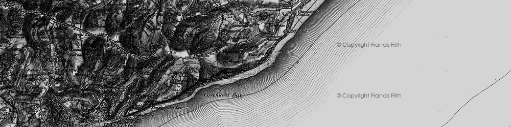 Old map of Fairlight Cove in 1895