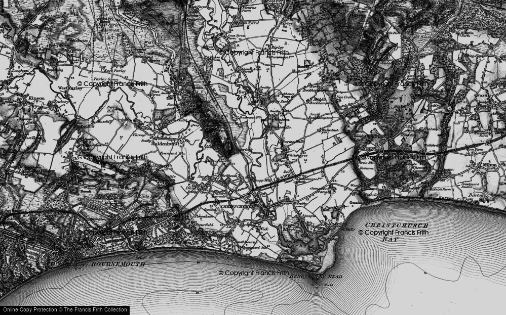 Old Map of Fairmile, 1895 in 1895
