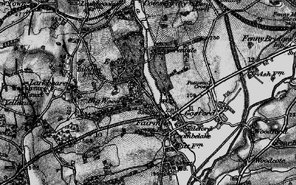Old map of Escot Park in 1898