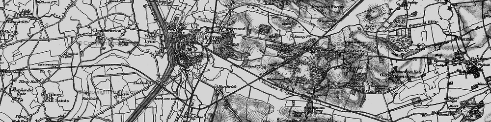 Old map of Fairstead in 1893