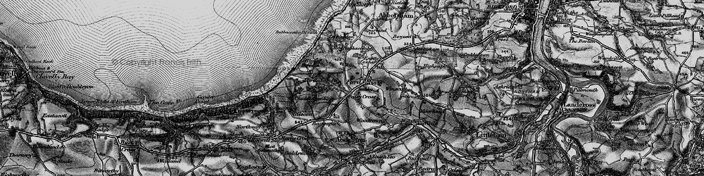Old map of Babbacombe Mouth in 1895