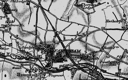 Old map of Fakenham in 1898
